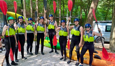 Foto voorafgaand het kajakken